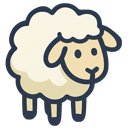 A friendly cartoon sheep